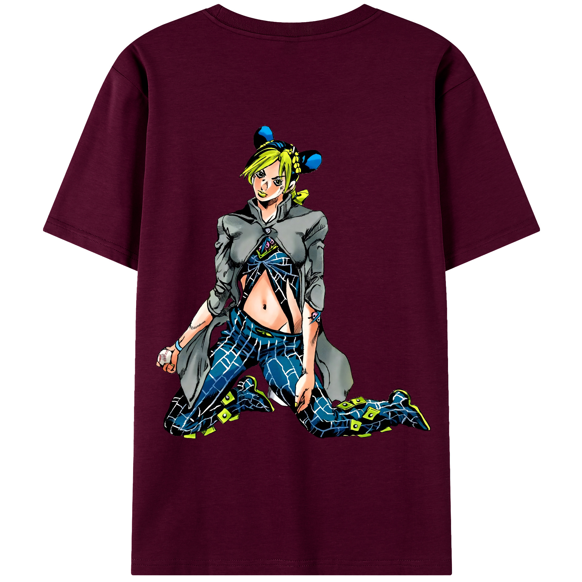 （画像用） "ジョジョの奇妙な冒険 くうじょう ジョリーン JoJo's Bizarre Adventure Jolyne Cujoh " レディース半袖Tシャツ(バックプリント)